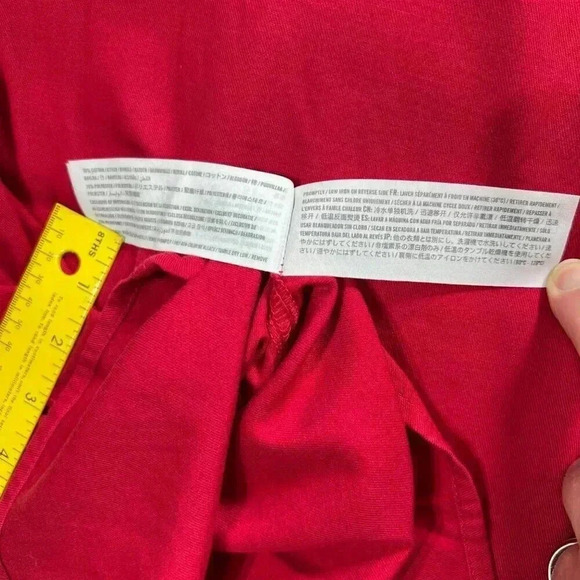 Hollister L Mens NWT LA California Ball Jersey Red Hooded Button Up Sweatshirt - Picture 8 of 9